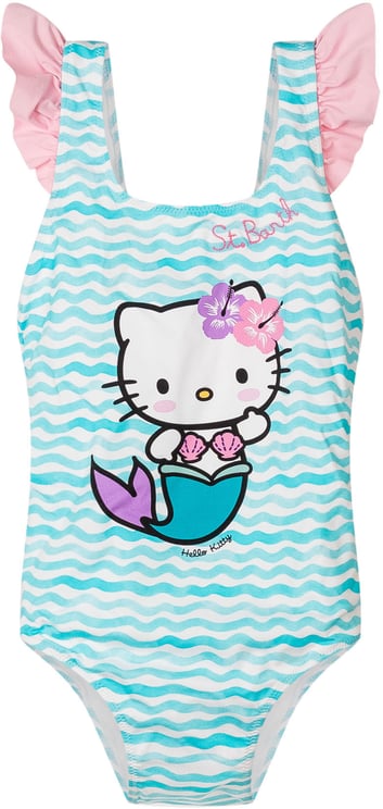 MC2 Saint Barth Costume Intero con Spalline Arricciate e Stampa