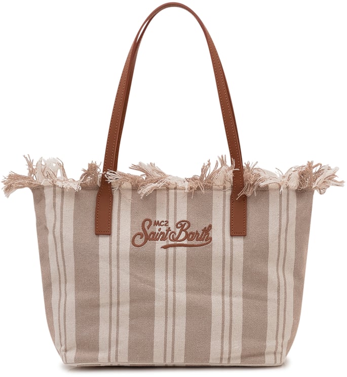 MC2 Saint Barth Borsa Tote City con Manici e Bordo Sfilacciato