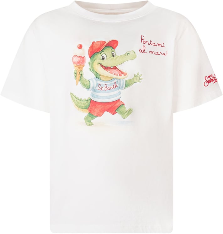 MC2 Saint Barth T-shirt con Stampa Illustrata Frontale