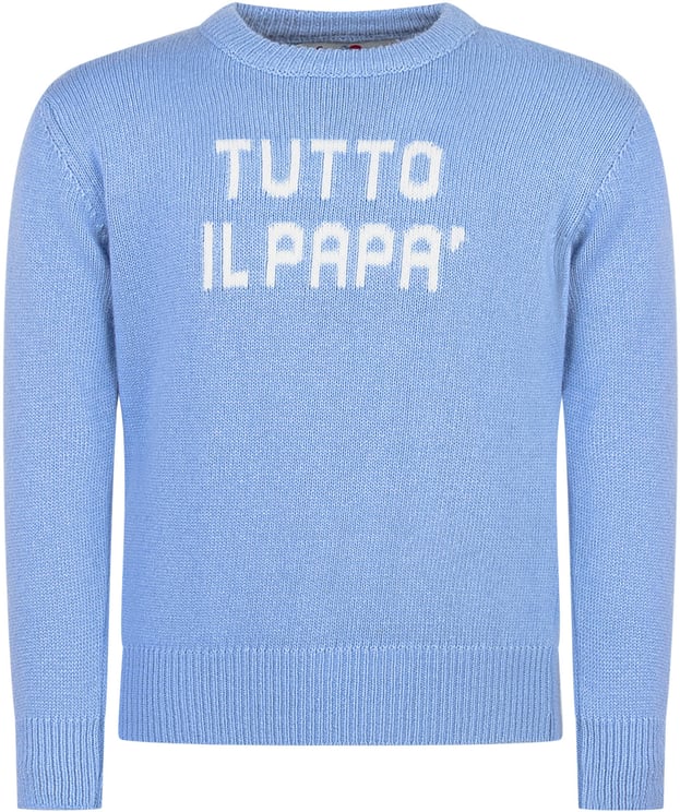 MC2 Saint Barth MC2 Saint Barth Maglione Azzurro con Scritta