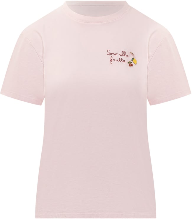 MC2 Saint Barth T-shirt con Ricamo e Stampa Frontale