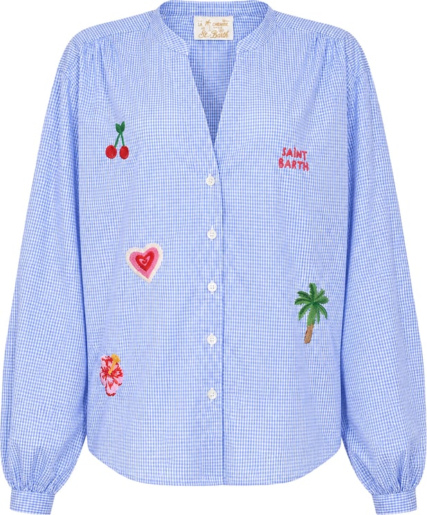 MC2 Saint Barth Shirts Cotton Palm Micro Vichy