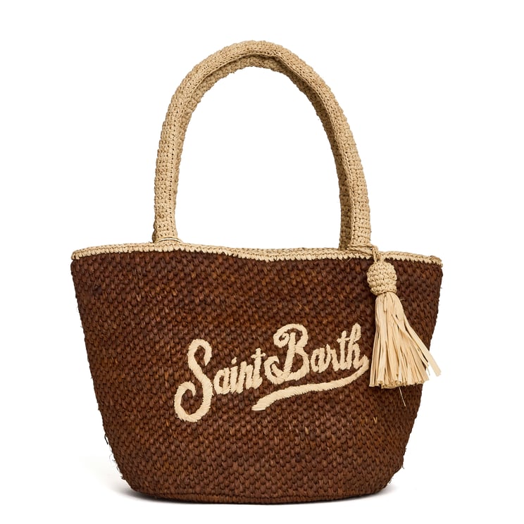 MC2 Saint Barth Marcy Woven Bi-Color Tote Bag