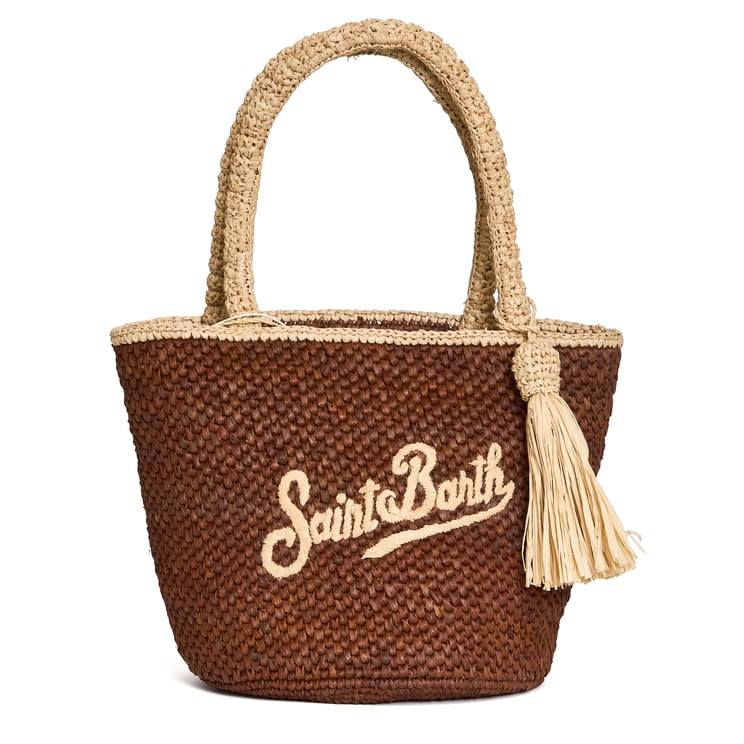 MC2 Saint Barth Marcy Woven Bi-Color Tote Bag
