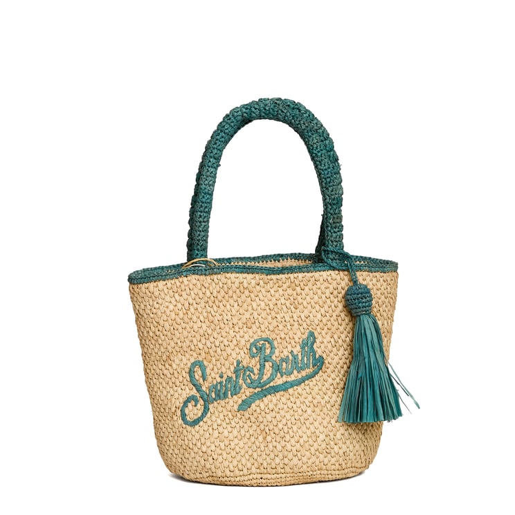 MC2 Saint Barth Marcy Woven Bi-Color Tote Bag