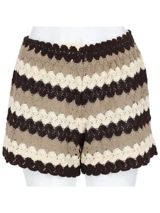 MC2 Saint Barth Multicolor Crochet Scalloped Cotton Shorts