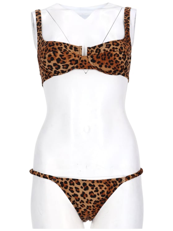 MC2 Saint Barth Leopard Print Two-Piece Swimwear Set