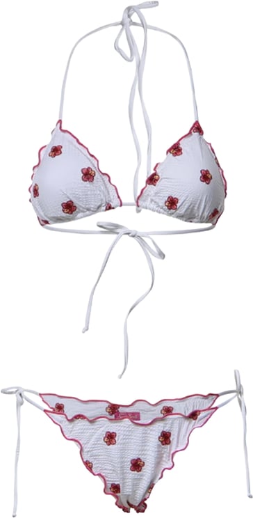 MC2 Saint Barth Sea Clothing Seersucker Hibiscus 01 Emb