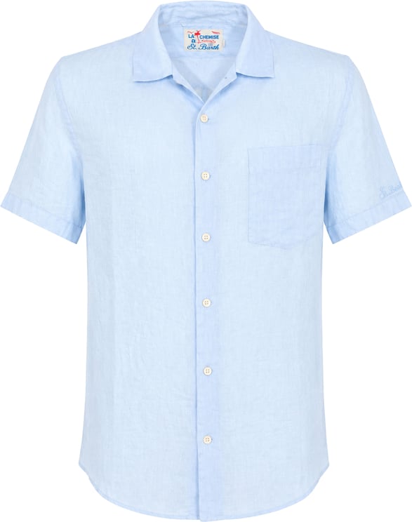 MC2 Saint Barth Shirts Linen 31 Light Blue