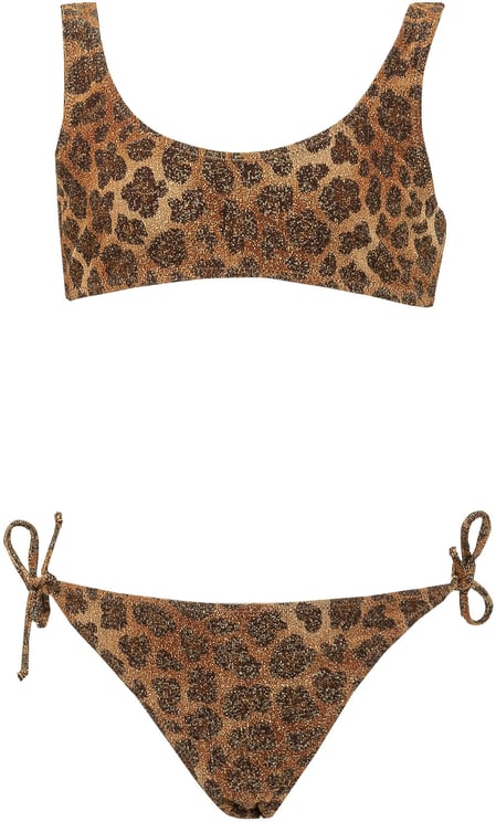 MC2 Saint Barth Bikini Crop con Stampa Animalier