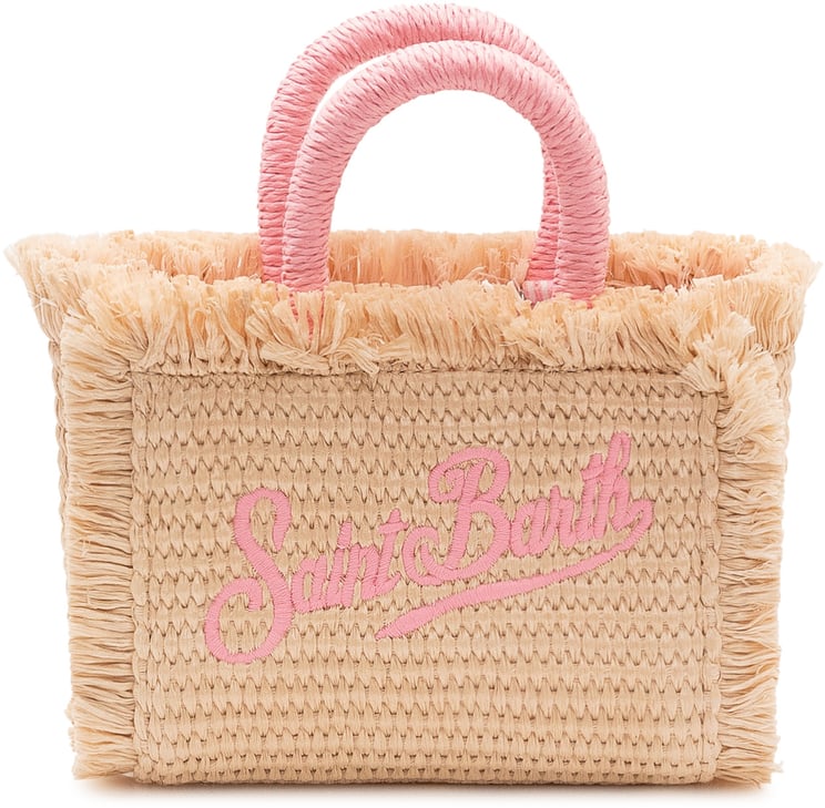 MC2 Saint Barth Borsa Vanity Micro in Paglia con Ricamo