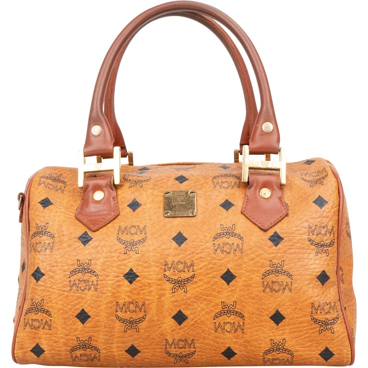 MCM MCM Monogram Visetos Boston Handbag