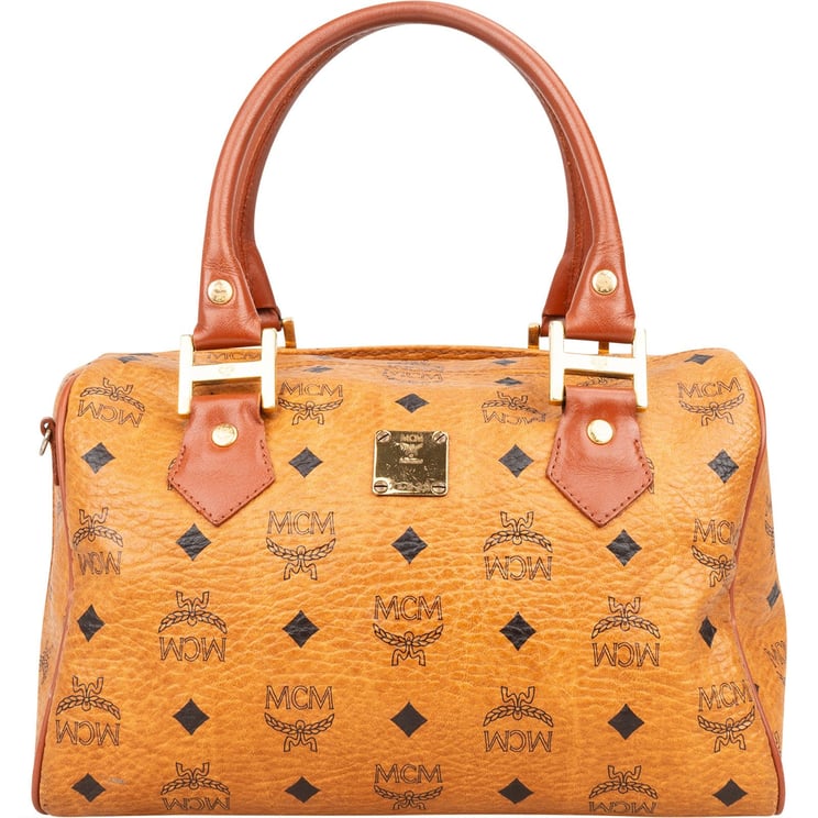 MCM MCM Monogram Visetos Boston Handbag