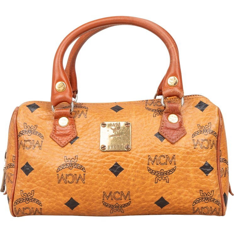 MCM MCM Monogram Visetos Mini Boston Handbag