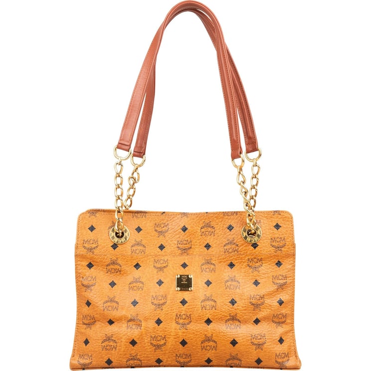 MCM MCM Monogram Visetos Chain Tote Shoulder Bag