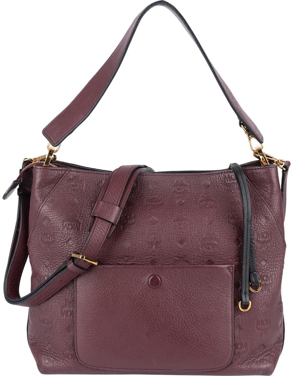 MCM MCM Monogram Visetos Leather Milla Hobo Shoulder Bag