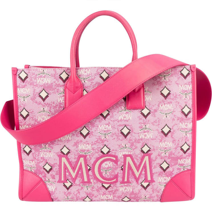 MCM MCM Visetos Monogram Jacquard München Handbag
