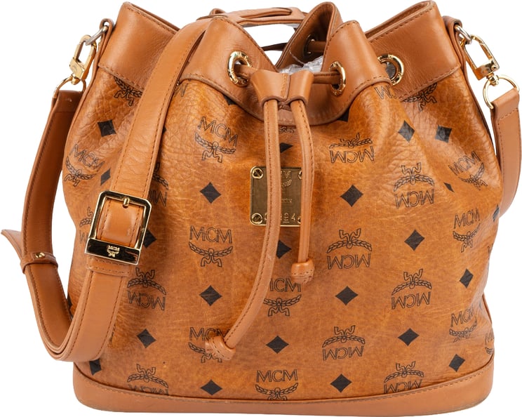 MCM MCM Monogram Visetos Drawstring Bucket Crossbody Bag