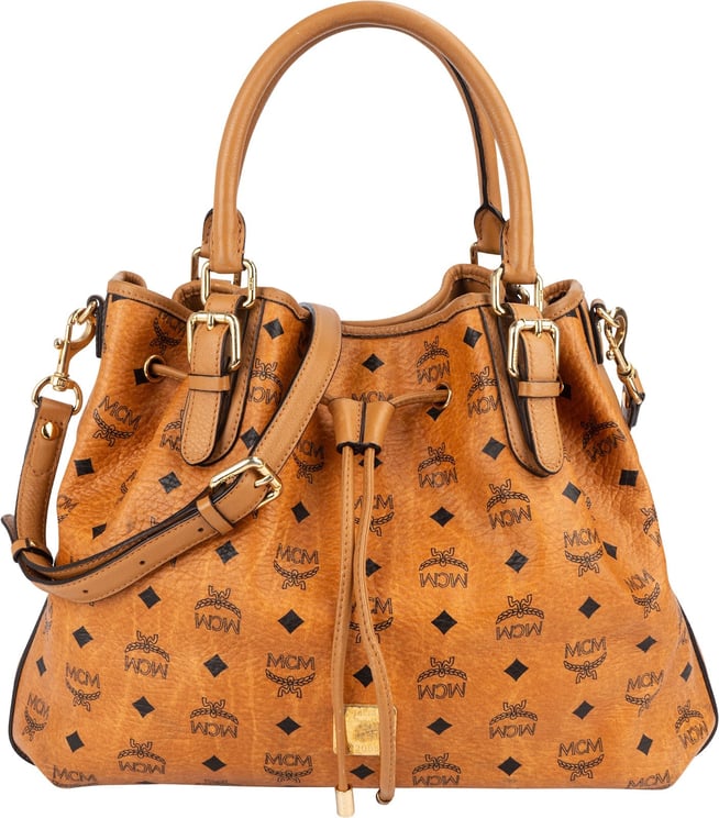 MCM MCM Monogram Visetos Drawstring Hobo Handbag