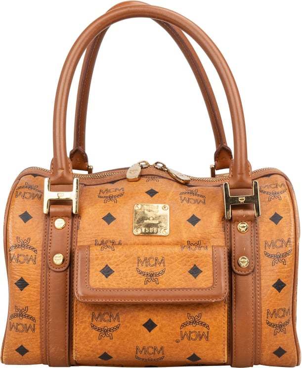 MCM MCM Monogram Visetos Boston Handbag