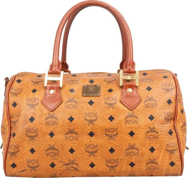 MCM MCM Monogram Visetos Boston Handbag