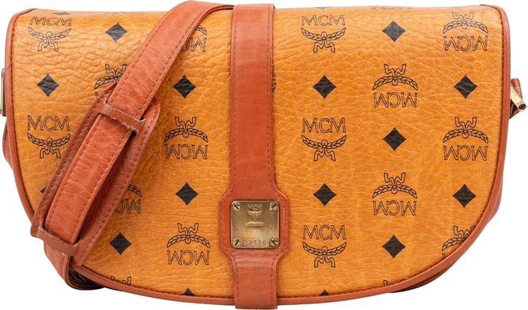 MCM MCM Monogram Visetos Half Moon Saddle Crossbody Bag
