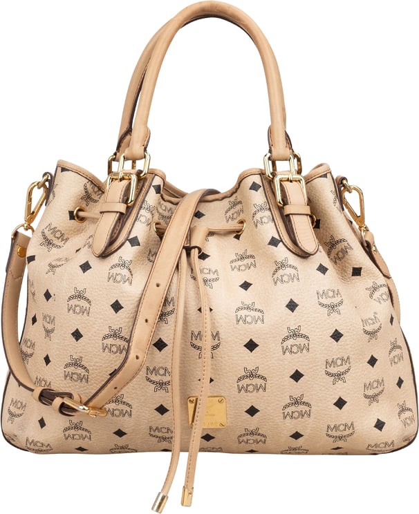 MCM MCM Monogram Visetos Dessau Drawstring Handbag