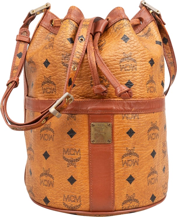 MCM MCM Monogram Visetos Drawstring Bucket Crossbody Bag