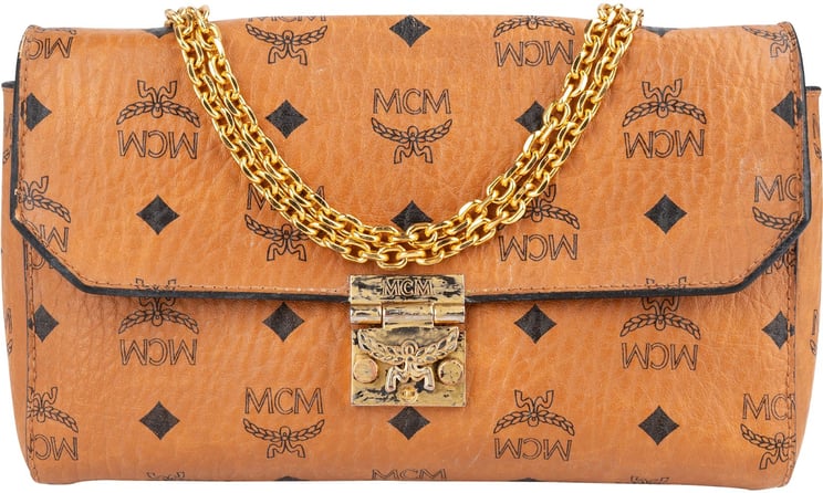 MCM MCM Monogram Visetos Small Flap Chain Shoulder Crossbody Bag