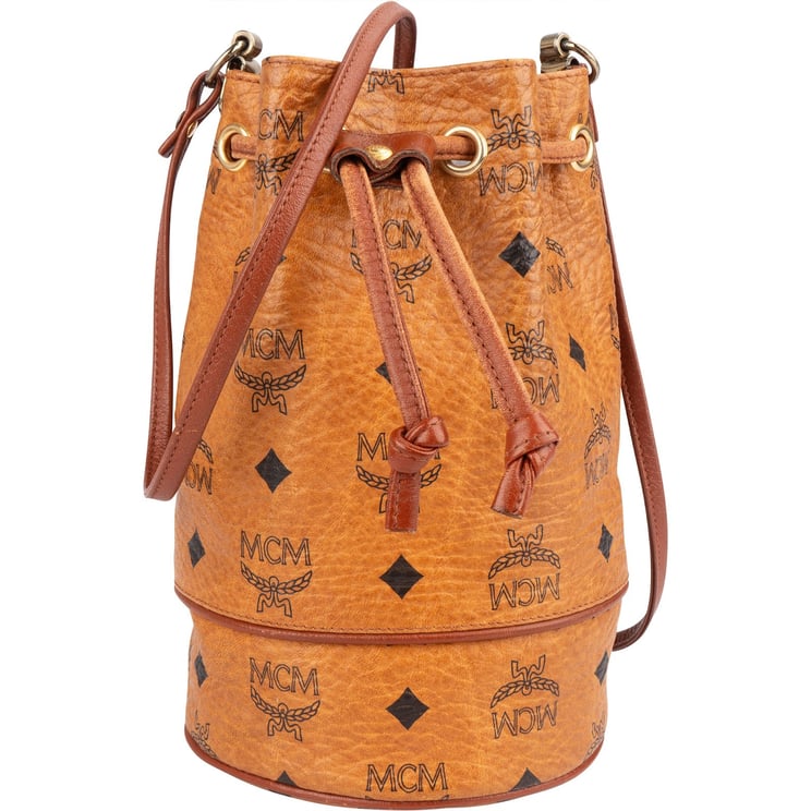 MCM MCM Monogram Visetos Mini Drawstring Bucket Crossbody Bag