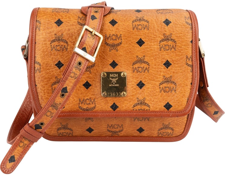 MCM MCM Monogram Visetos Coated Canvas Flap Crossbody Bag