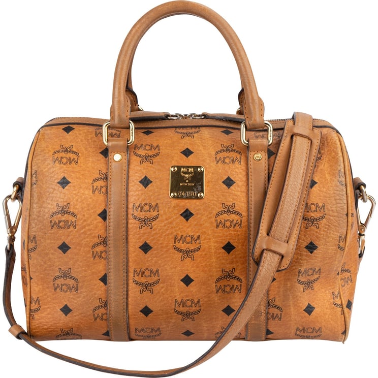 MCM MCM Monogram Visetos Boston Handbag