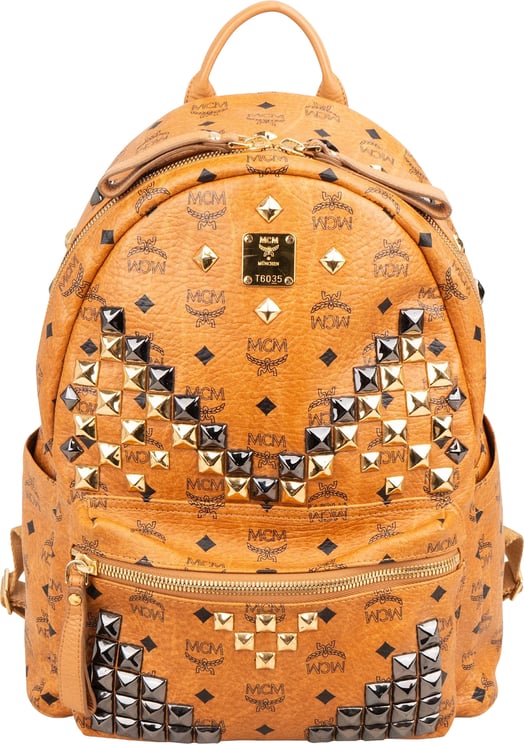 MCM MCM Monogram Visetos Stark Studded Backpack