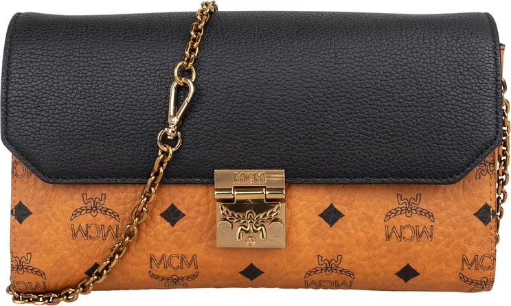 MCM MCM Monogram Visetos Leather  Patricia Wallet On Chain Crossbody Bag