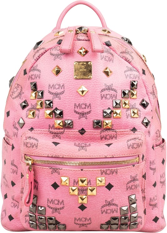 MCM MCM Monogram Visetos Small Stark Studded Backpack