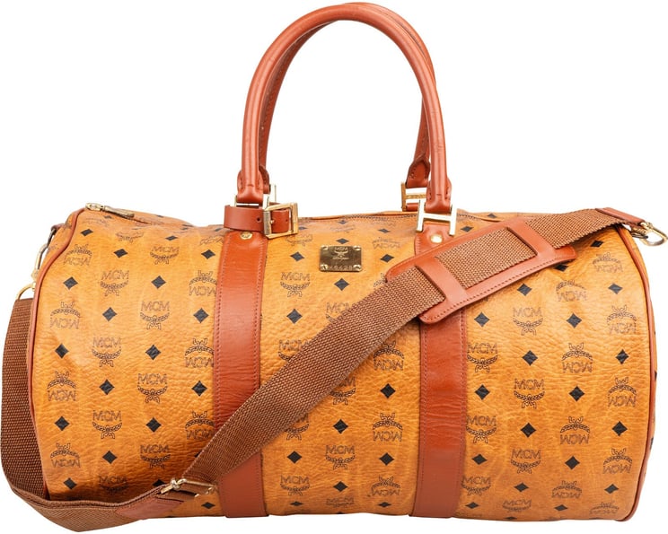 MCM MCM Monogram Visetos Boston Travel Bag 50