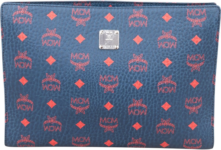 MCM MCM Monogram Visetos Bicolor Clutch