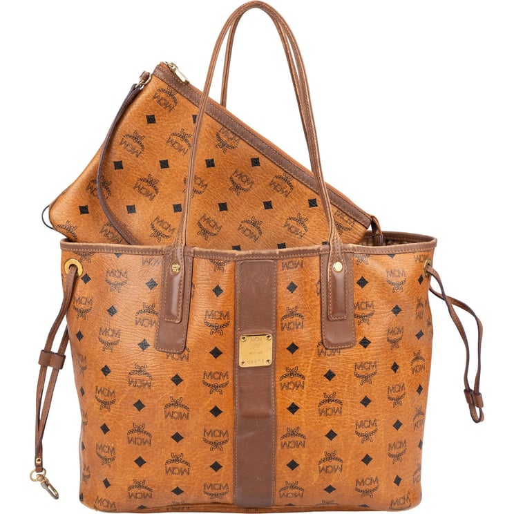 MCM MCM Monogram Visetos Liz Reversible Shopper Shoulder Bag