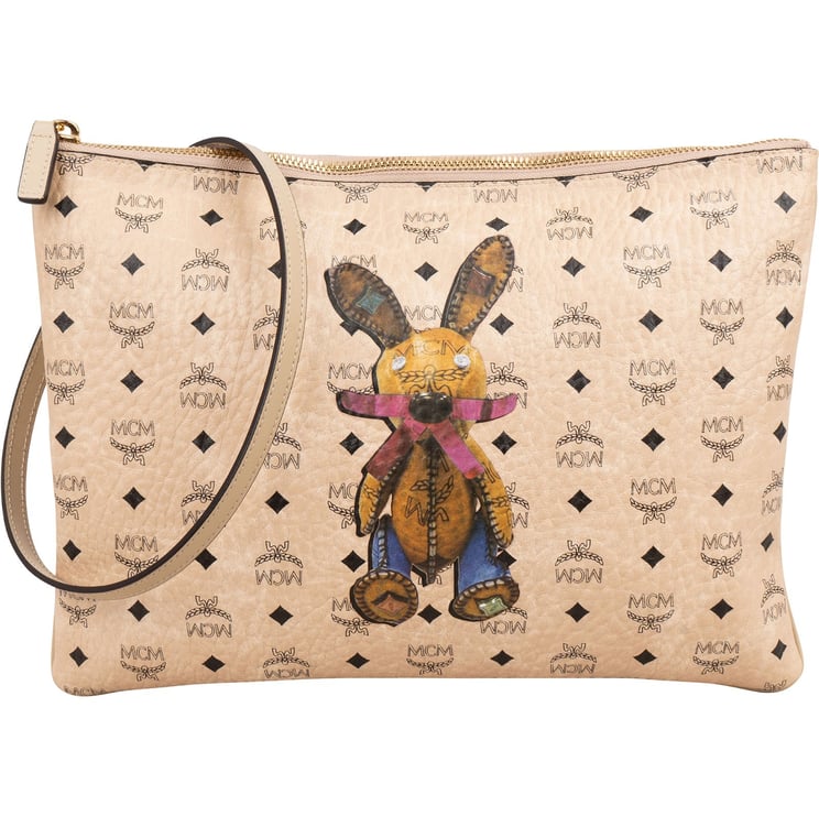 MCM MCM Monogram Visetos Zoo Rabbit Pouch Crossbody Bag