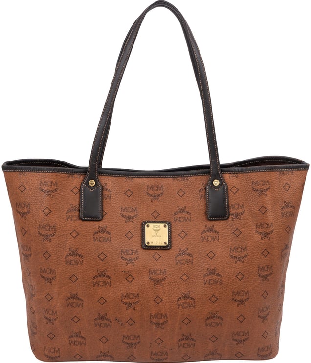 MCM MCM Monogram Visetos Leather Liz Reversible Shopper Shoulder Bag
