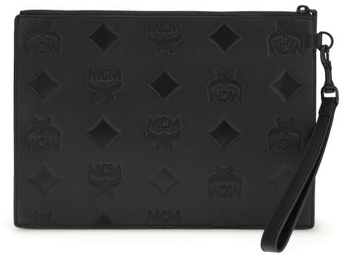 MCM MCM Black Calf Leather Bos Taurus Clutch Bag