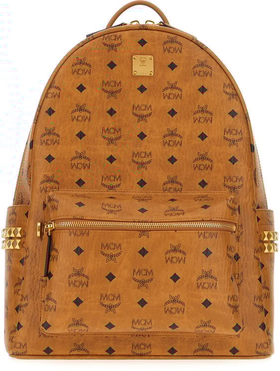 MCM Mcm Printed synthetic leather medium Stark backpack