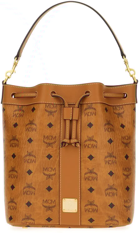 MCM Mcm Printed synthetic leather Worek bucket bag
