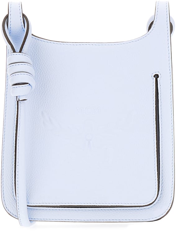 MCM Mcm Pastel light blue leather mini Hummel crossbody bag
