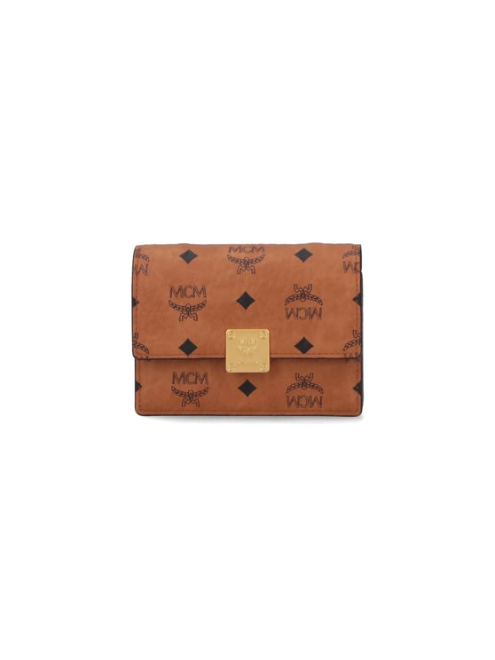 MCM Brown "Visetos" Aren Chain Wallet