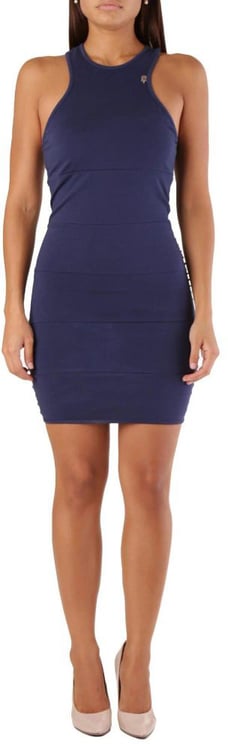 Met Met Blue Synthetic Casual Dress