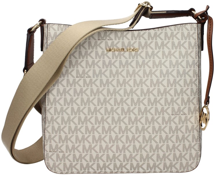 Michael Kors Michael Kors Beige Fabric Crossbody Bag