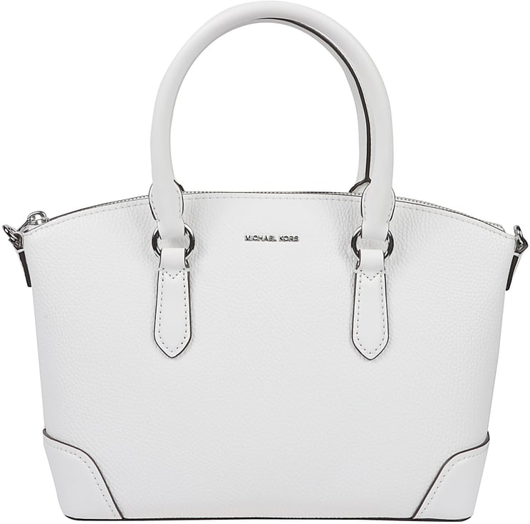 Michael Kors Medium Murphy Dome Satchel Bag White