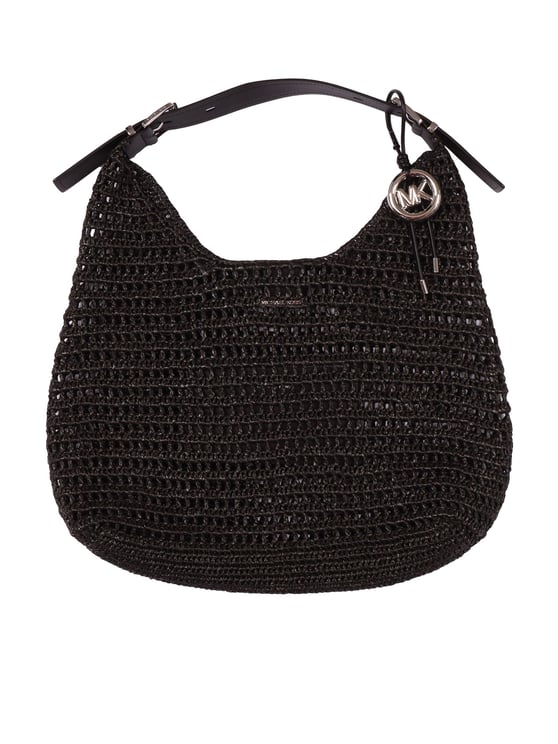 Michael Kors Black Woven Hobo Bag