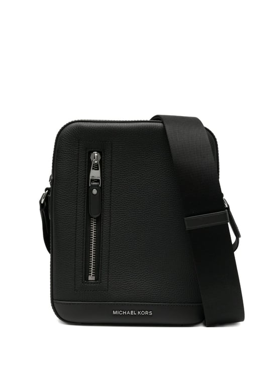 Michael Kors Textured Surface Crossbody Bag with Silver-tone Logo Plaque